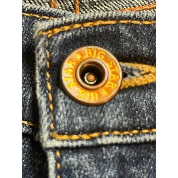 BIG STAR Bootcut Denim Blue Jeans Size 30x32 Distressed Frayed Stretch Low Rise - Picture 4 of 11